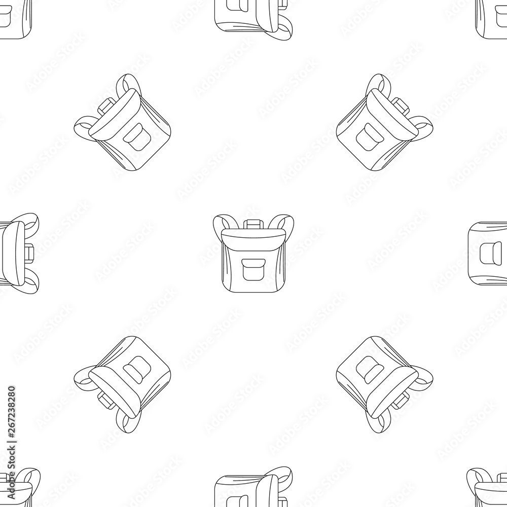 Poster small backpack pattern seamless vector repeat geometric for any web design