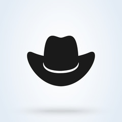 Cowboy hat icon isolated on white background. illustration