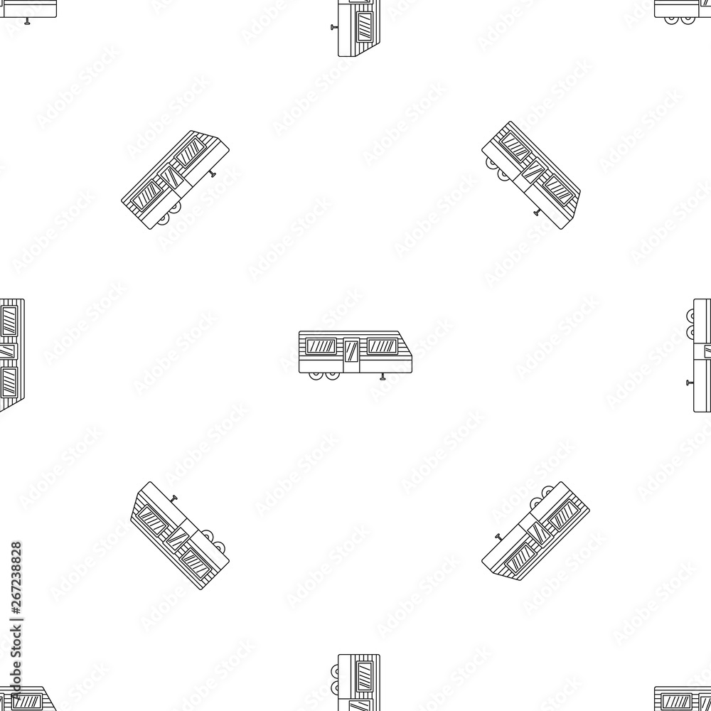 Poster trailer house pattern seamless vector repeat geometric for any web design