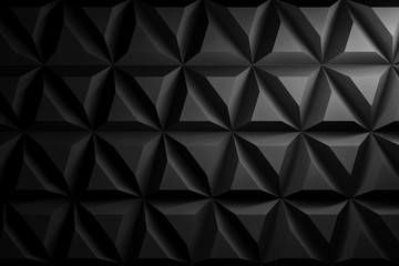 Obraz premium Repeating geometric shapes in black color