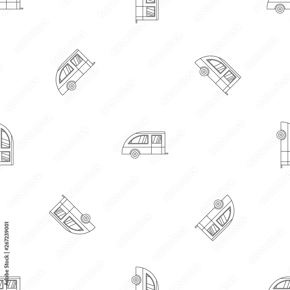 Aufkleber camping trailer pattern seamless vector repeat geometric for any web design