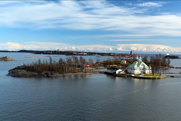 Fototapeta premium beautiful view of Helsinki from the ferry