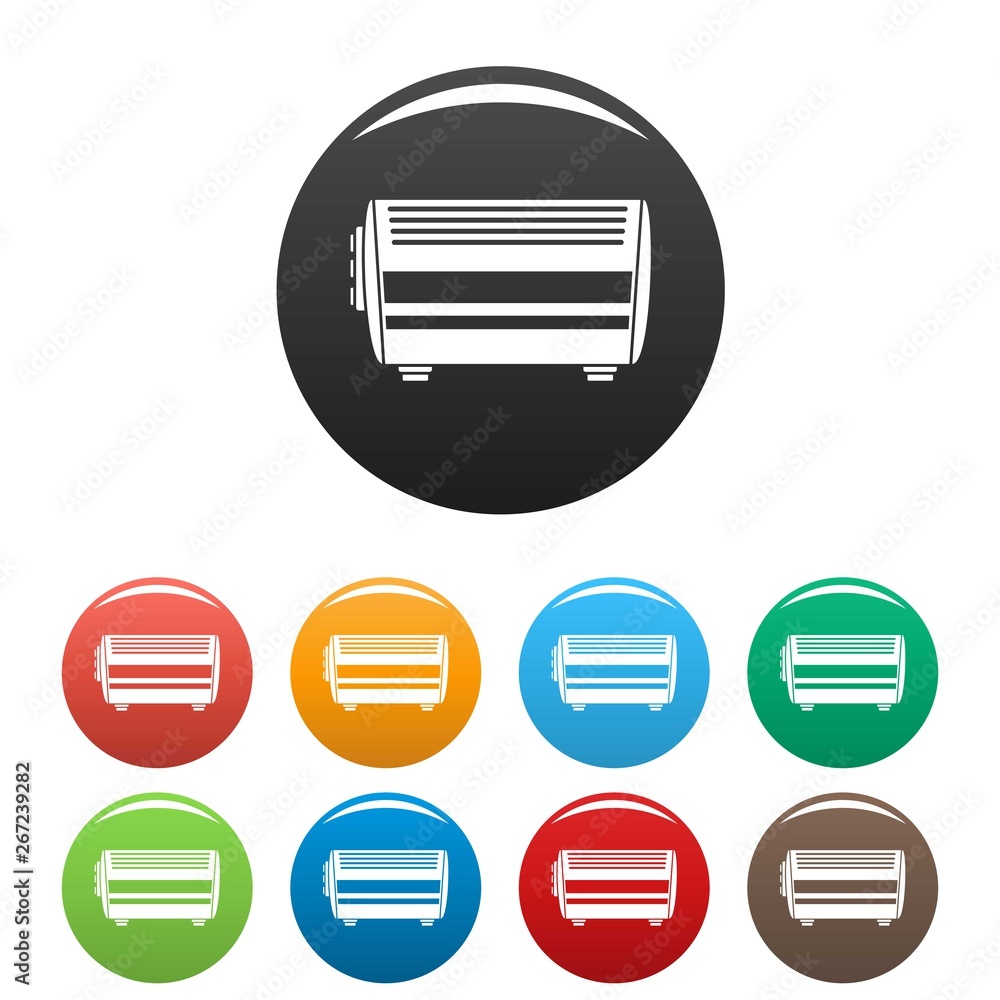 Poster home convector icons set 9 color vector isolated on white for any design
