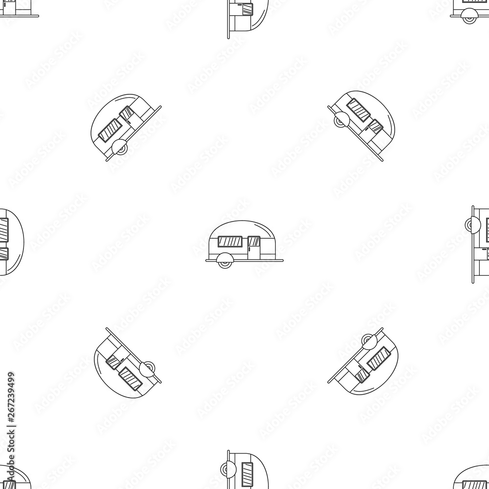 Poster camp trailer pattern seamless vector repeat geometric for any web design