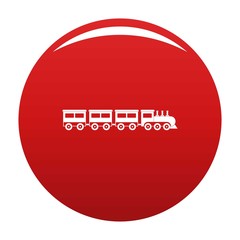 compartment train icon. Simple illustration of compartment train vector icon for any design red