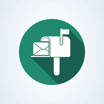 mail box symbol flat style. illustration icon isolated on white background.