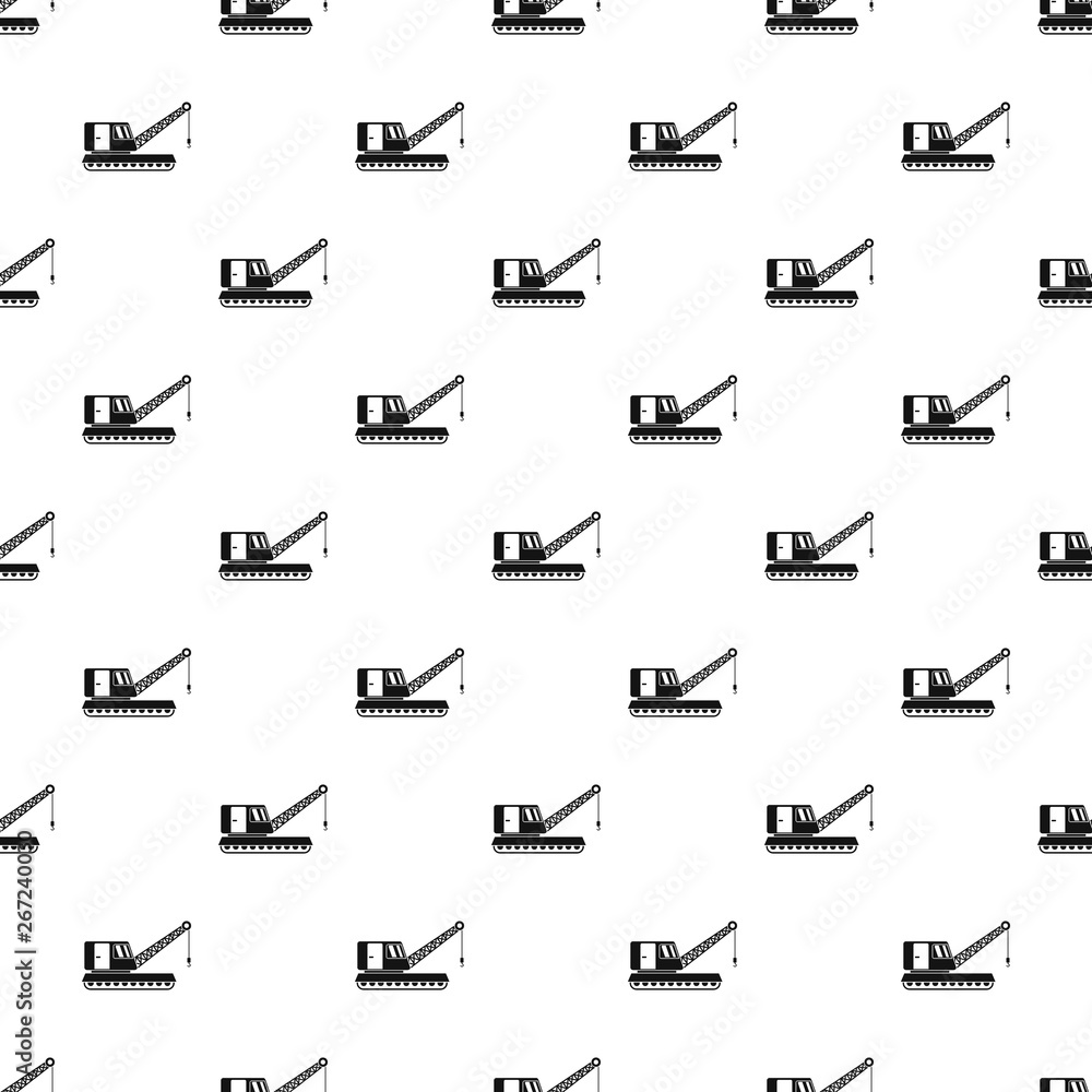 Poster excavator crane pattern seamless vector repeat geometric for any web design