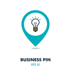 Idea, Lightbulb pin map icon. Business sign