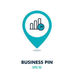 Growth graph outline pin map icon. Finances sign