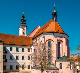 Fototapeta na wymiar Beautiful church at Aldersbach-Bavaria-Germany