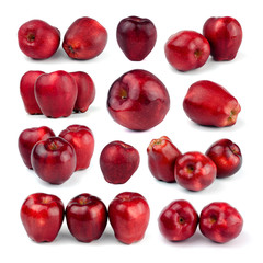 Fresh apples isolated on white background.