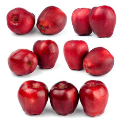 Fresh apples isolated on white background.