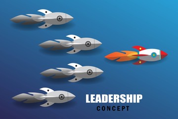 Think outside the concept. paper airplane red .Start up. Leadership.