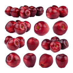 Fresh apples isolated on white background.