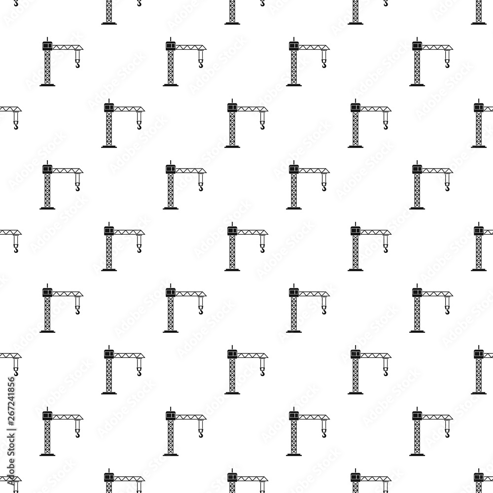 Poster construction crane pattern seamless vector repeat geometric for any web design