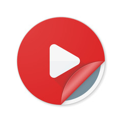 Play arrow icon button illustration