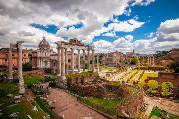 Roman Forum, view from Capitolium Hill in Rome