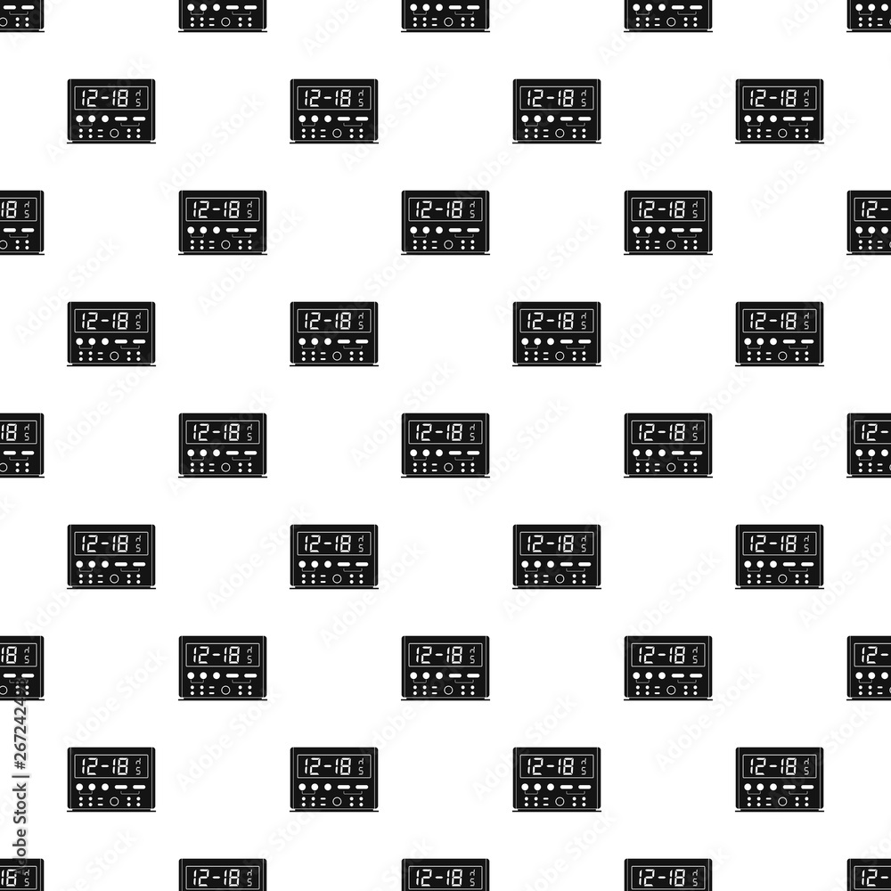 Poster digital clock pattern seamless vector repeat geometric for any web design