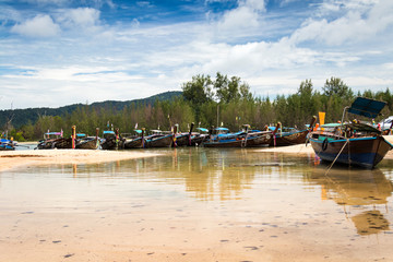 Boats at the Nopparat Thara Pier - Krabi, Thailand