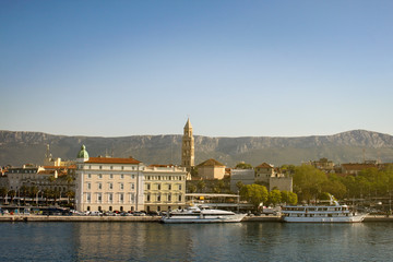 Obraz premium Split harbor on sunny day