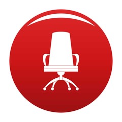 Director chair icon. Simple illustration of director chair vector icon for any design red