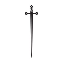 Sword. Flat Icon. For Print and Web. Vector Illustration.