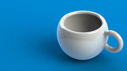 Modern Coffee Cup ceramic 3D render