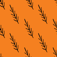 seamless vector pattern with abstract plants 