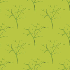 seamless vector pattern with abstract plants 