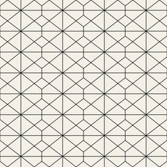 Abstract geometric pattern with lines, rhombuses. A seamless vector background. Blue and gold texture