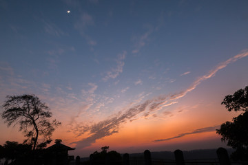 sunset in the mountains