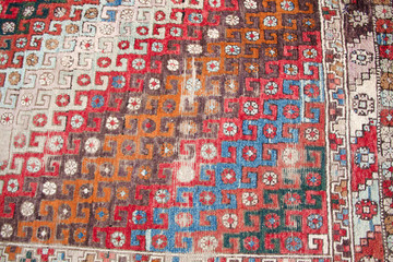 Handmade Old Ancient Turkish Carpet