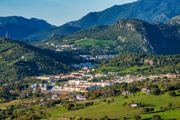 Fototapeta na wymiar Ubrique, Cadiz. Spain. White villages of Andalusia in the park of Alcornocales