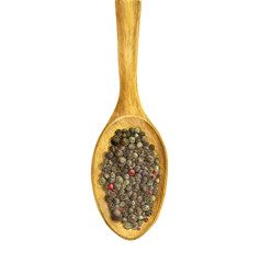 wood spoon with spices