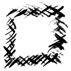 Ink vector brush stroke frame. Vector illustration. Grunge texture.