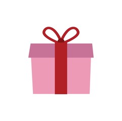 Gift box with ribbon.