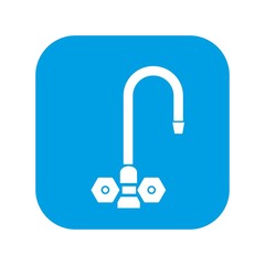 Water tap icon. Vector illustration isolated on white background