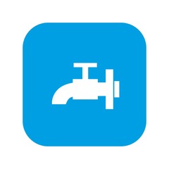 Water tap icon. Vector illustration isolated on white background