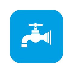 Water tap icon. Vector illustration isolated on white background