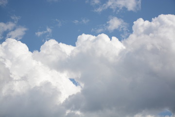 Obraz premium The blue sky with white clouds