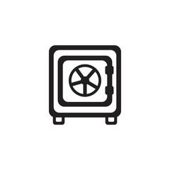 Metal bank safe vector icon in a flat style