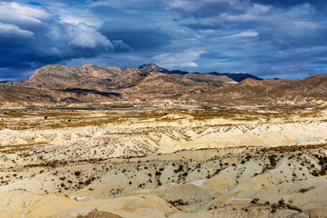 The Badlands of Abanilla and Mahoya near Murcia in Spain