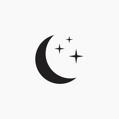Moon icon flat