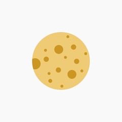 Moon icon flat