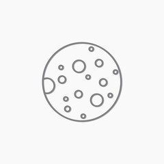 Moon icon flat