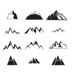 Mountain icons set.