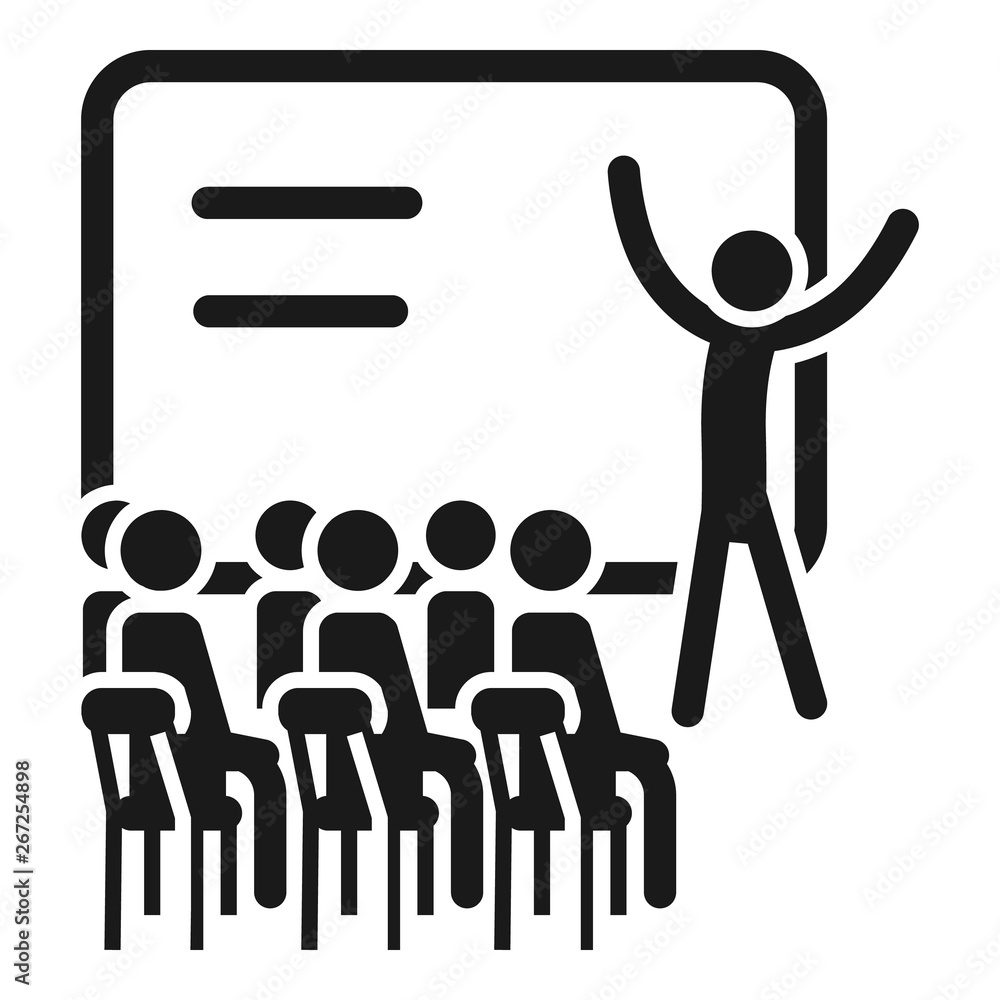 Poster webinar cohesion icon. simple illustration of webinar cohesion vector icon for web design isolated o