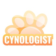Cynologist logo. Cartoon of cynologist vector logo for web design isolated on white background