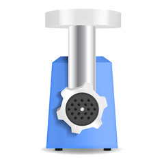 Meat grinder machine icon. Realistic illustration of meat grinder machine vector icon for web design isolated on white background