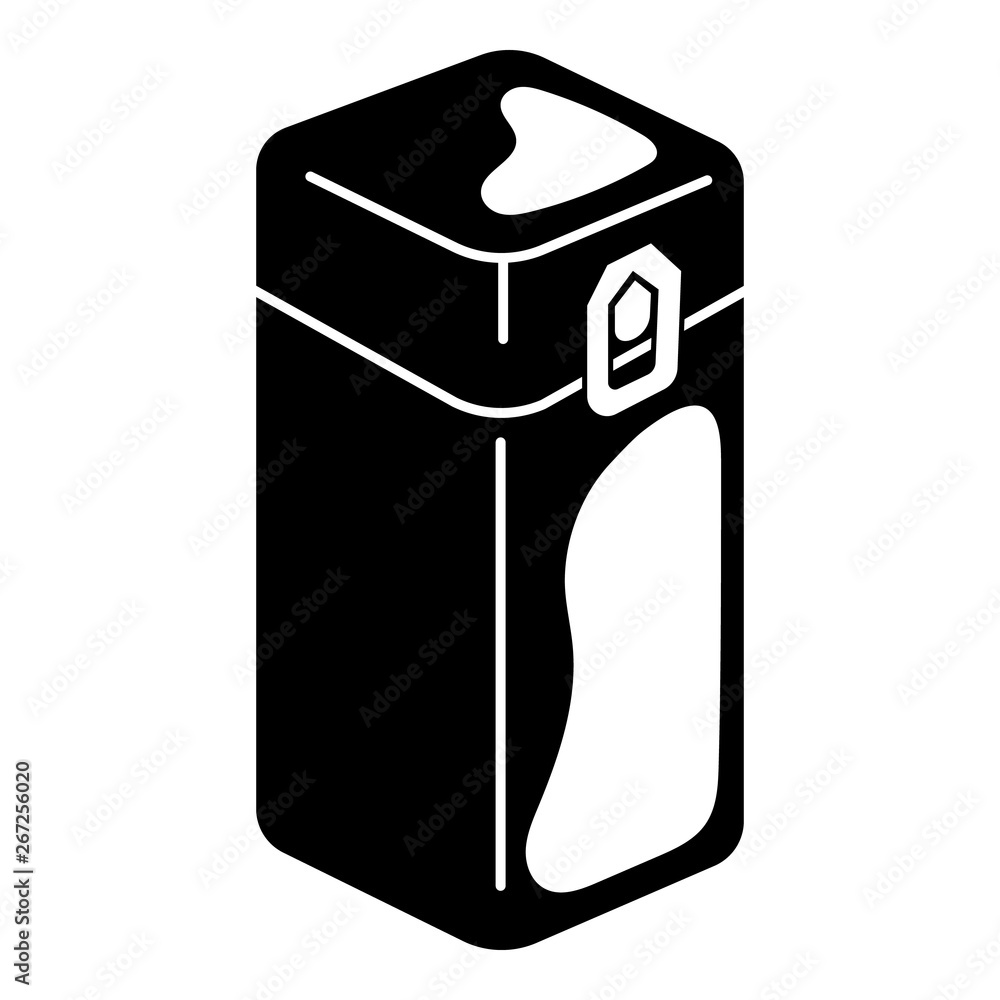 Poster square tin can icon. simple illustration of square tin can vector icon for web design isolated on wh